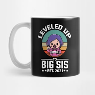 Leveled Up To Big Sister Est Pregnancy Announcement Mug